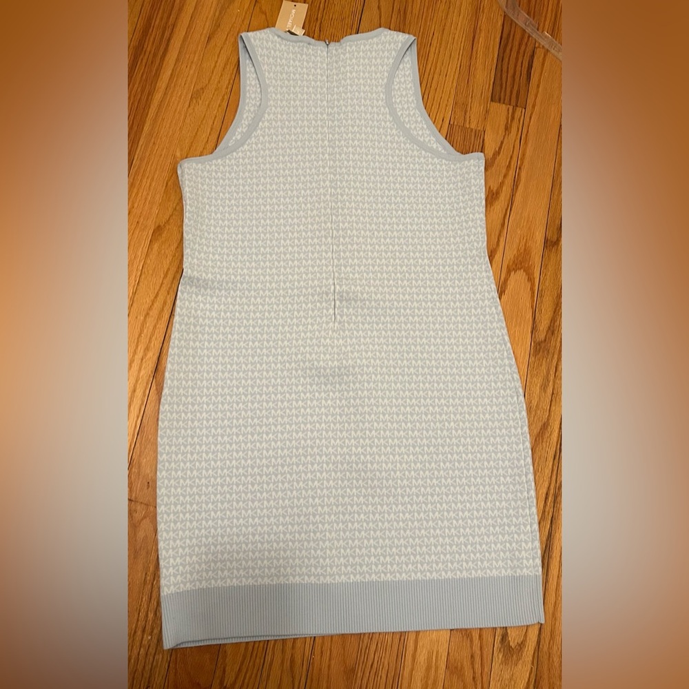 Michael Kors Light Blue MK Pattern Dress - Picture 3 of 6